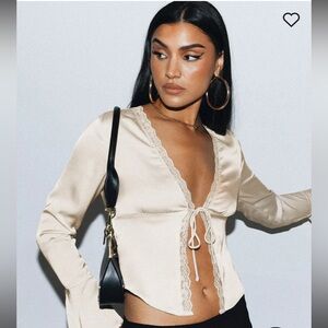 Princess Polly tie front long sleeve